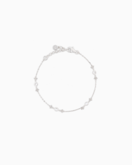 Armani Pulsera de cadena fina de plata de ley