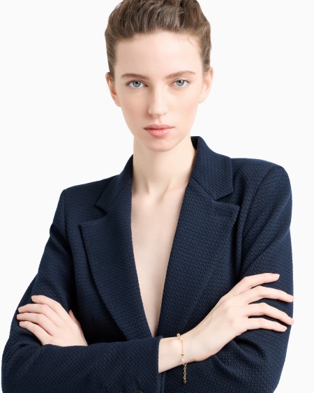 Armani Pulsera De Cadena Fina En Latón Dorado