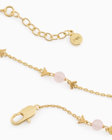 Armani Pulsera De Cadena Fina En Latón Dorado