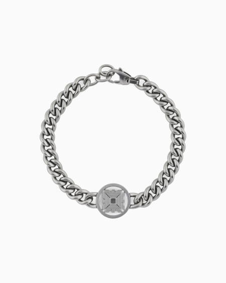 Armani Pulsera de eslabones de acero inoxidable