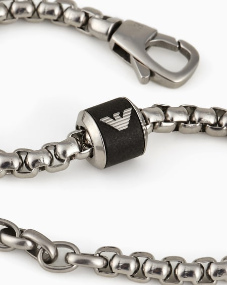 Armani Pulsera De Eslabones De Mármol Negro