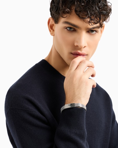 Armani Pulsera De Malla En Acero Inoxidable