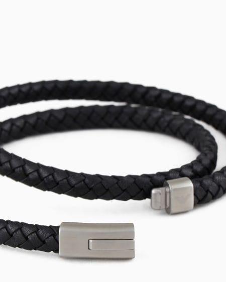 Armani Pulsera De Piel Para Hombre