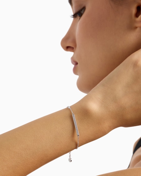 Armani Pulsera De Plata De Ley