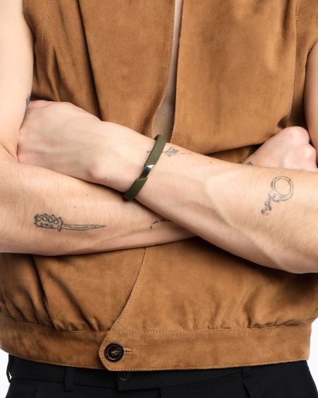 Armani Pulsera De Silicona Verde