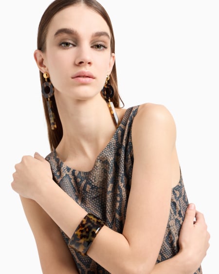 Armani Pulsera Rígida Efecto Carey