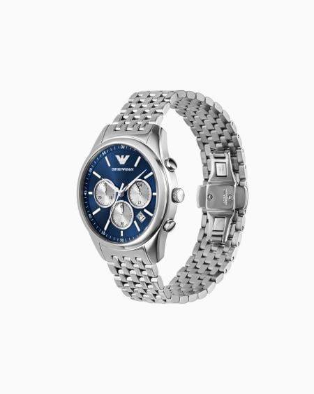 Armani Reloj De Acero Inoxidable Con Cronógrafo