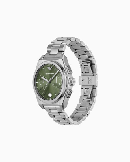 Armani Reloj De Acero Inoxidable Con Cronógrafo