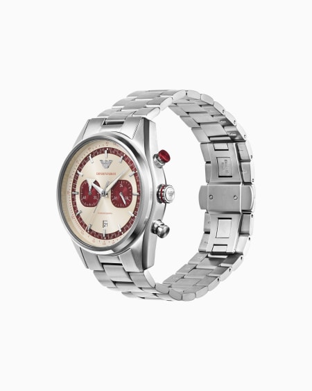 Armani Reloj De Acero Inoxidable Con Cronógrafo
