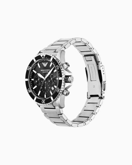 Armani Reloj De Acero Inoxidable Con Cronógrafo