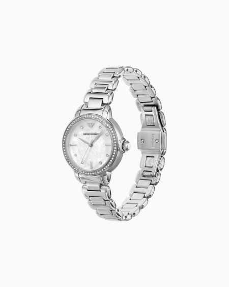 Armani Reloj De Acero Inoxidable Con Tres Agujas