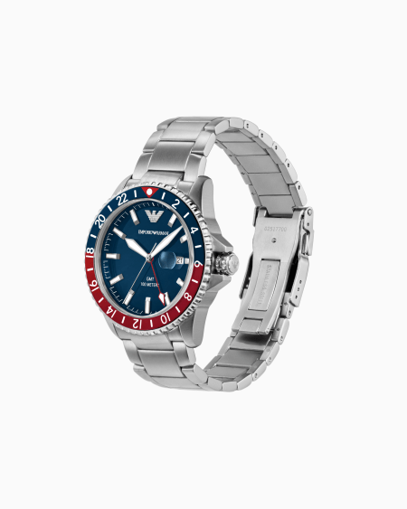 Armani Reloj GMT Dual Time De Acero Inoxidable