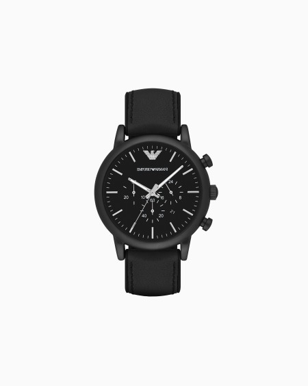 Armani Reloj para hombre con cronógrafo de piel