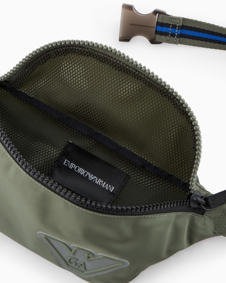 Armani Riñonera De Nailon Con Logotipo Engomado