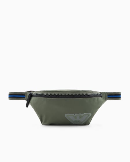 Armani Riñonera de nailon con logotipo engomado