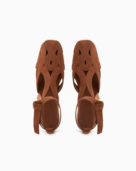 Armani Sandalia De Ante Con Abertura Y Tira Icon