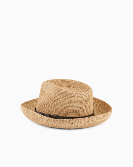 Armani Sombrero De Rafia Trenzada