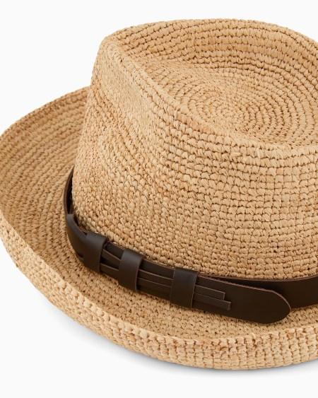 Armani Sombrero De Rafia Trenzada