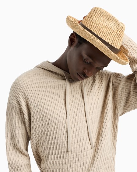 Armani Sombrero De Rafia Trenzada
