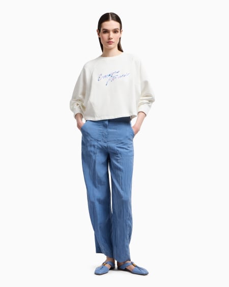 Armani Sudadera De Punto De Felpa Con Logotipo