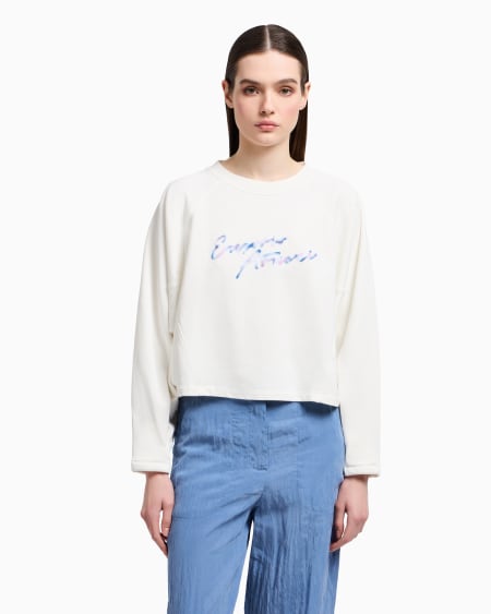 Armani Sudadera De Punto De Felpa Con Logotipo