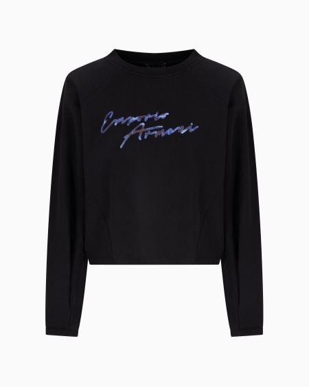 Armani Sudadera de punto de felpa con logotipo