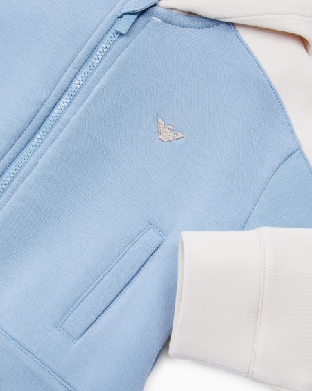 Armani Sudadera De Punto Doble Bicolor Con Capucha