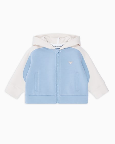 Armani Sudadera de punto doble bicolor con capucha