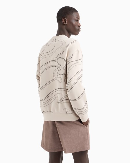 Armani Sudadera De Punto Doble Con Bordado Cosido