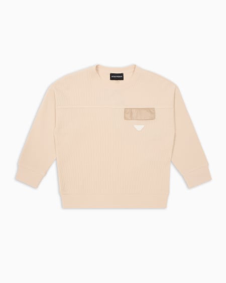 Armani Sudadera de punto gofrado orgánico ASV