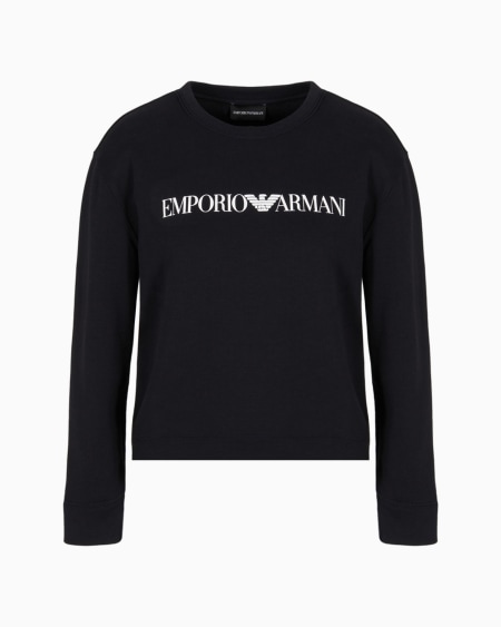 Armani Sudadera de punto orgánico con logotipo ASV