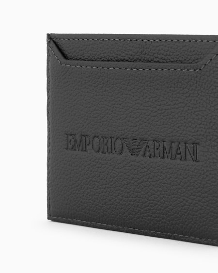 Armani Tarjetero De Piel Abatanada