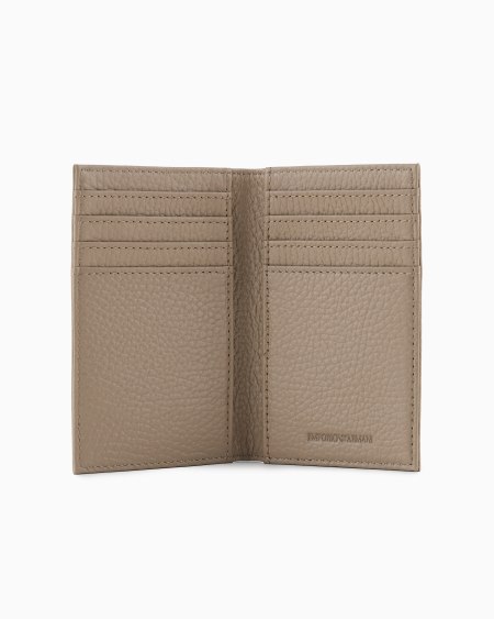 Armani Tarjetero Plegable De Piel Abatanada