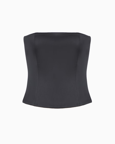 Armani Top Bustier De Satén