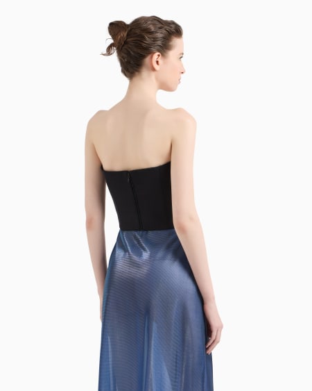 Armani Top Bustier En Tejido Ottoman Butterfly