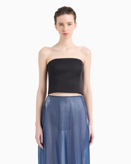 Armani Top Bustier En Tejido Ottoman Butterfly