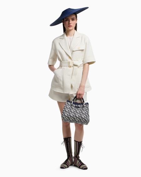 Armani Top Con Panel Trasero En Crepé Fluido