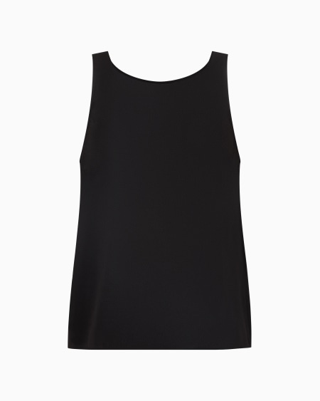 Armani Top con panel trasero en crepé fluido