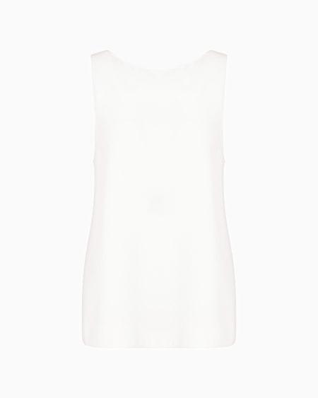 Armani Top con panel trasero en crepé fluido