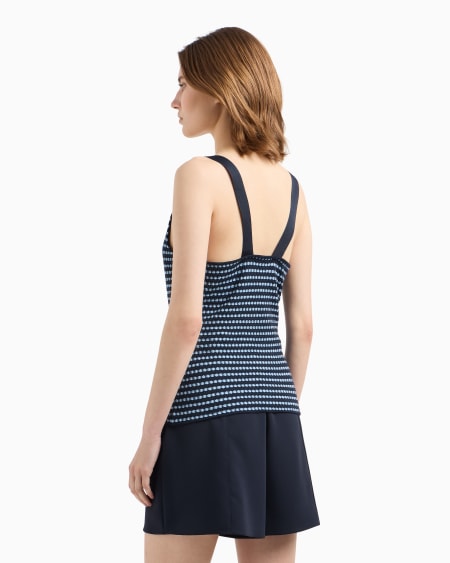 Armani Top De Punto Con Motivo En Tejido Jacquard