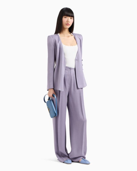 Armani Top De Punto Con Perfiles Festoneados