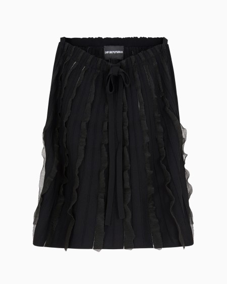 Armani Top de punto de viscosa con volantes