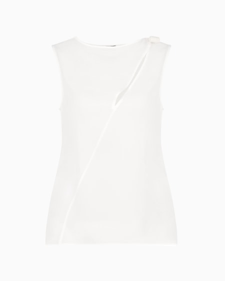 Armani Top en georgette doble de seda Icon