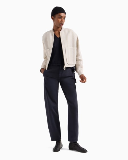 Armani Top En Punto De Mezcla De Lino Icon