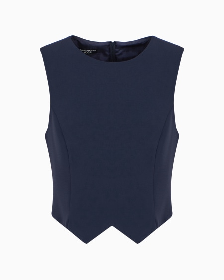 Armani Top en tejido de triacetato Icon