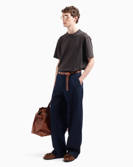 Armani Vaqueros De Pernera Ancha De Denim Icon