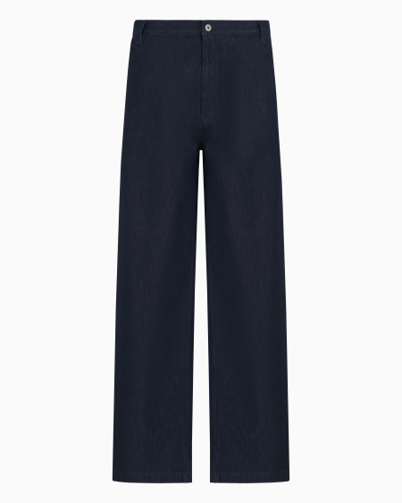 Armani Vaqueros de pernera ancha de denim Icon