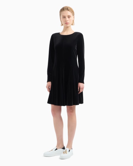 Armani Vestido Acampanado De Chenilla