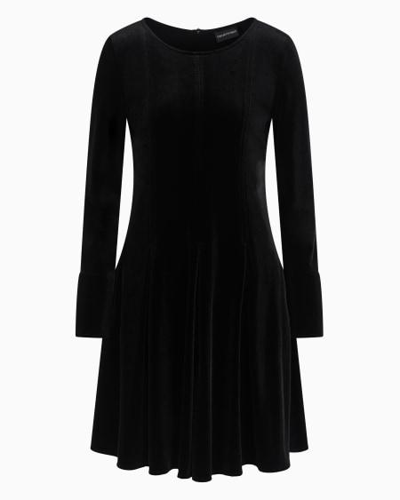 Armani Vestido Acampanado De Chenilla