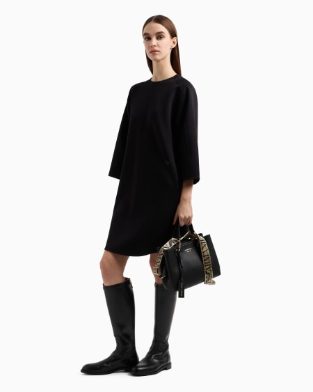 Armani Vestido Con Cordón De Punto Doble